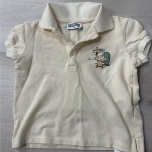 Moschino Kids Beige Polo with Bear Design